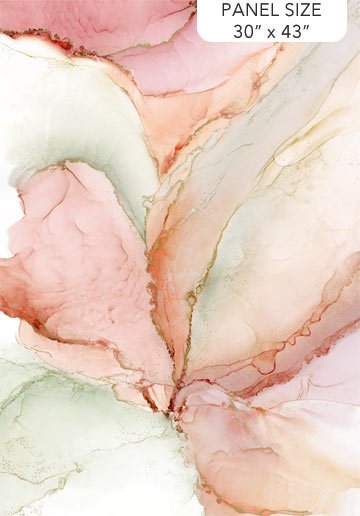 Midas Touch Rose/Sage Panel 30x42